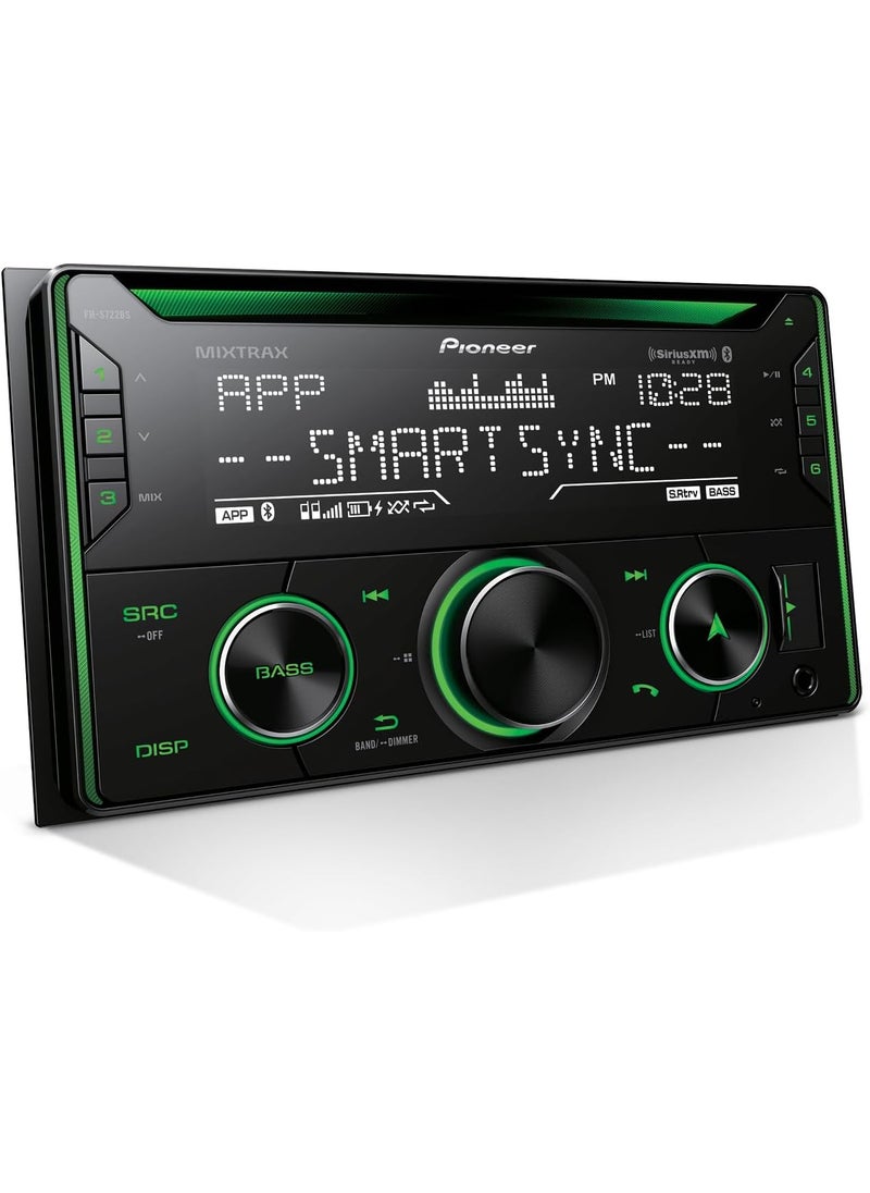 Pioneer Pioneer FHS722BS Double Din Bluetooth CD Receiver  Built in Bluetooth USBAUX Inputs Pioneer Smart Sync HandsFree Calling Enhanced Car Audio  - Image 1