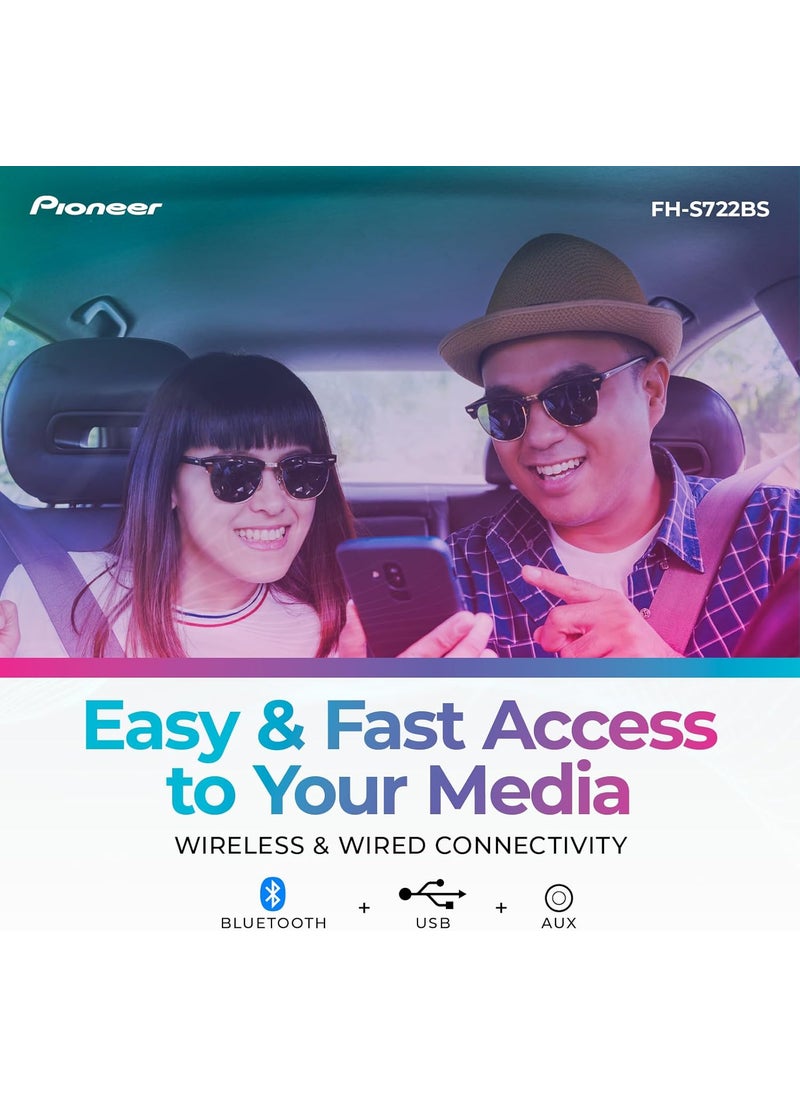 Pioneer Pioneer FHS722BS Double Din Bluetooth CD Receiver  Built in Bluetooth USBAUX Inputs Pioneer Smart Sync HandsFree Calling Enhanced Car Audio  - Image 3