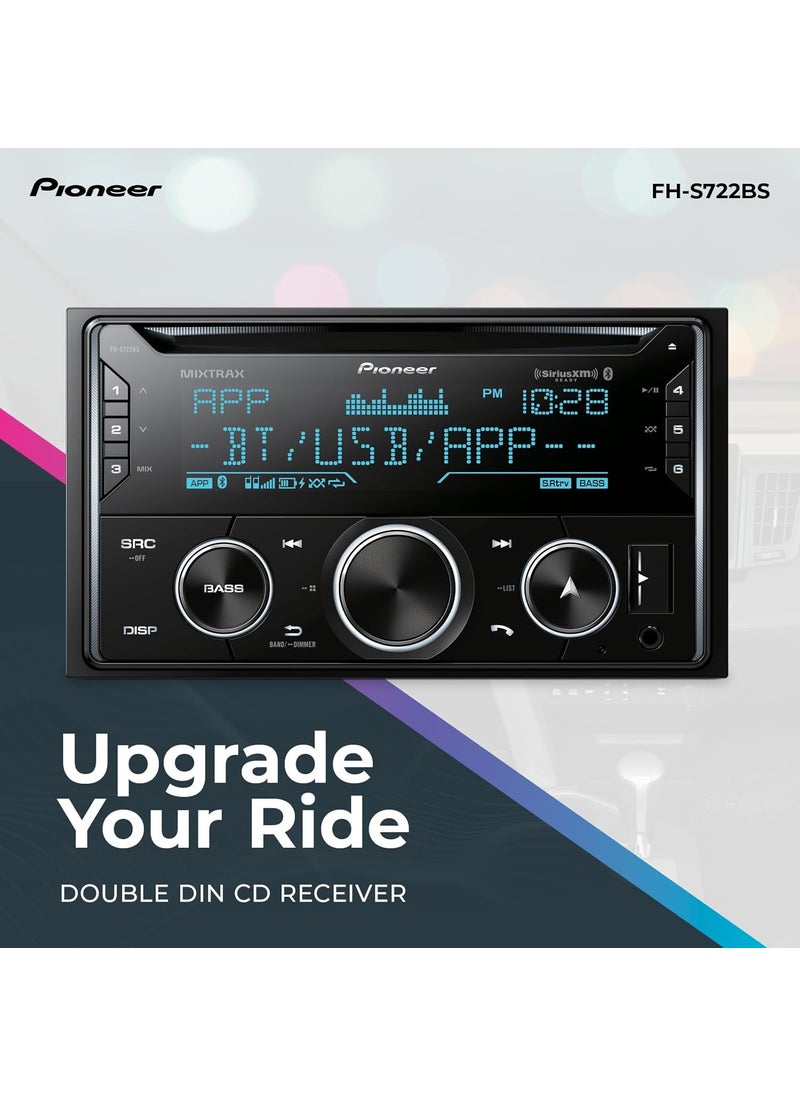 Pioneer Pioneer FHS722BS Double Din Bluetooth CD Receiver  Built in Bluetooth USBAUX Inputs Pioneer Smart Sync HandsFree Calling Enhanced Car Audio  - Image 2