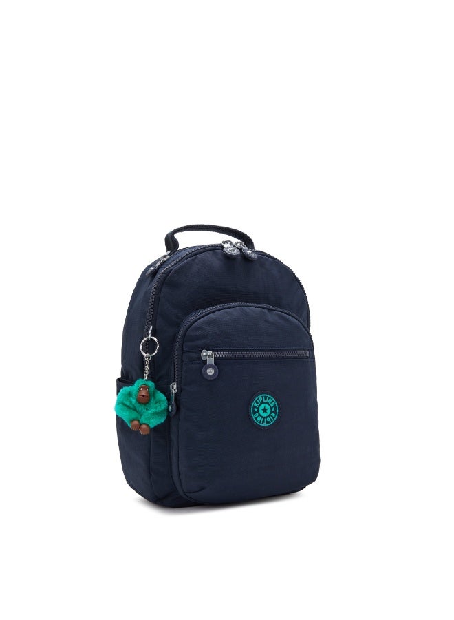 kipling Seoul S small Backpack with Tablet Compartment Blue Green Block - Image 4