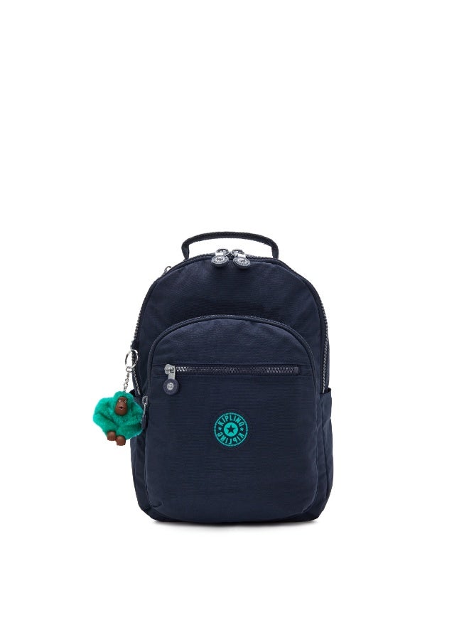 kipling Seoul S small Backpack with Tablet Compartment Blue Green Block - Image 1