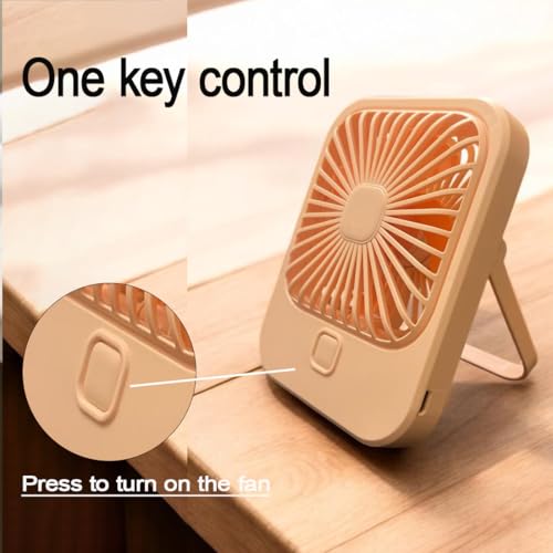 Litehom Small Desk Fan, 2000mAh Rechargeable Fan Battery Powered, 180°Foldable Portable Fan, 3 Speeds Adjustable USB Fan Silent Powerful for Home Office Travel Outdoor (GREEN) - Image 4