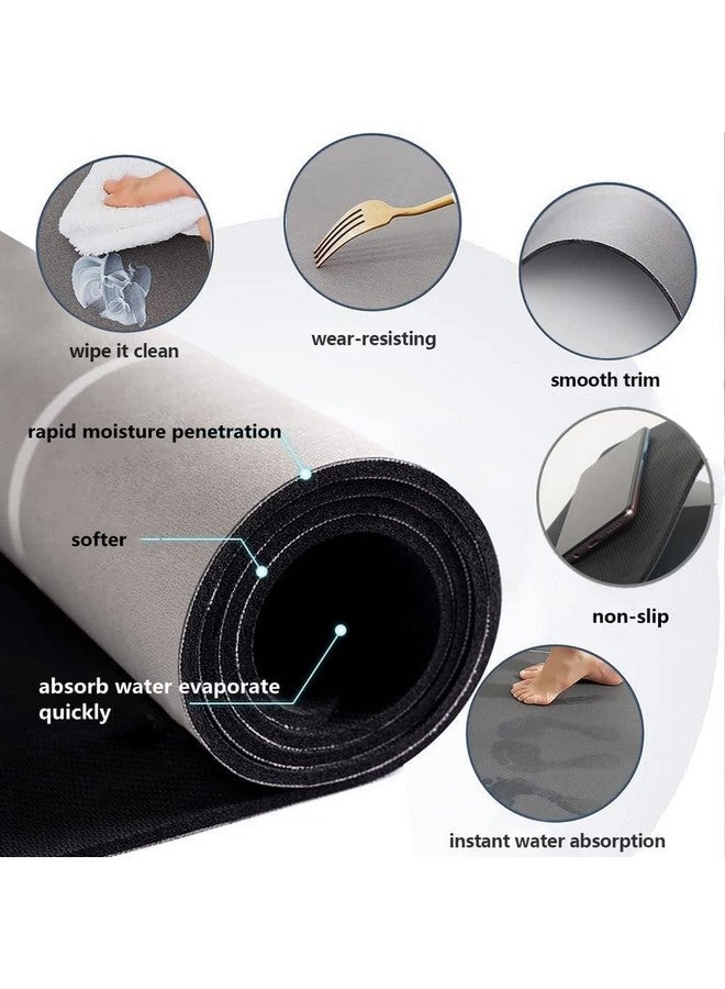 Home-Cloud حصائر مطبخ مطاطية HomeCloud للأرضية مجموعة من 2 قطعة| غير قابلة للانزلاق، سجادات ناعمة ماصة للمطبخ، وغرفة الغسيل، والممر| 120x40 سم، 40x60 سم| سمك 4 مم (بني_متعدد)  - Image 2