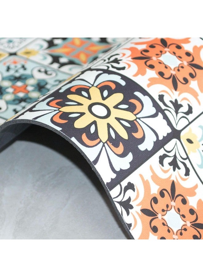 Home-Cloud حصائر مطبخ مطاطية HomeCloud للأرضية مجموعة من 2 قطعة| غير قابلة للانزلاق، سجادات ناعمة ماصة للمطبخ، وغرفة الغسيل، والممر| 120x40 سم، 40x60 سم| سمك 4 مم (بني_متعدد)  - Image 4