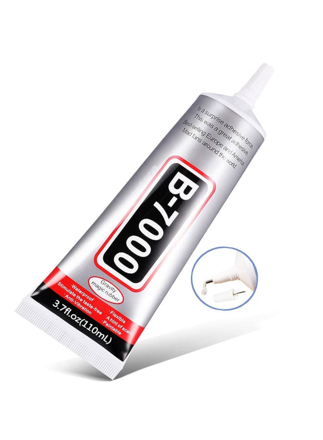 B-7000 110ml (3.7oz) Glue with Precision Tips Adhesive Glue for Craft DIY Jewelry Phone Screen Repair RC Tires Paste - Image 1