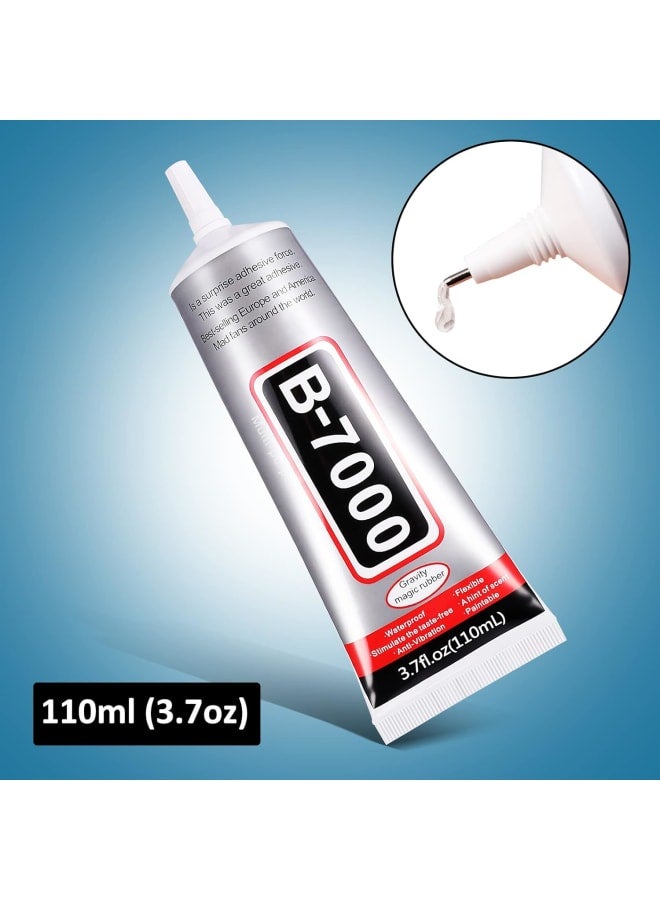 B-7000 110ml (3.7oz) Glue with Precision Tips Adhesive Glue for Craft DIY Jewelry Phone Screen Repair RC Tires Paste - Image 2