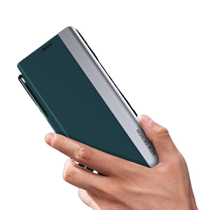 غطاء MagSafe بPC لـ Samsung Galaxy Z Fold 5 مع حامل قائم ومغناطيس قوي مع مقاوم للصدمات مع حماية من السقوط باللون أزرق مغناطيسي بوظيفة حامل للمدرسة للهدايا للطاولة - Image 4