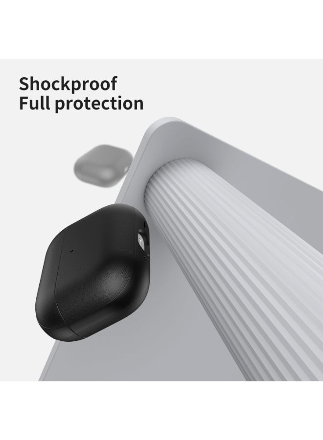 AirPods Pro 3 Case: Soft PU Leather AirPod Pro 3 Case with Lanyard - Shock-Proof Protective TPU Cover (Dark blue) - Image 4