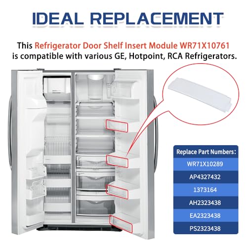 KOZHOM [Upgraded] WR71X10761 Fridge Shelf Trim (Clear) for GE Refrigerators, Door Shelf Insert Module Replacement Part, Replaces WR71X10289, AP4327432 - Image 3