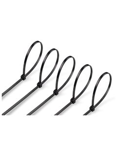 Generic Cable Ties 350mm x 5mm - Black Nylon Zip Tie Wrap - Self-Locking for Home, Office, Garden, Garage, and Workshop (Pack of 100)  - Image 2