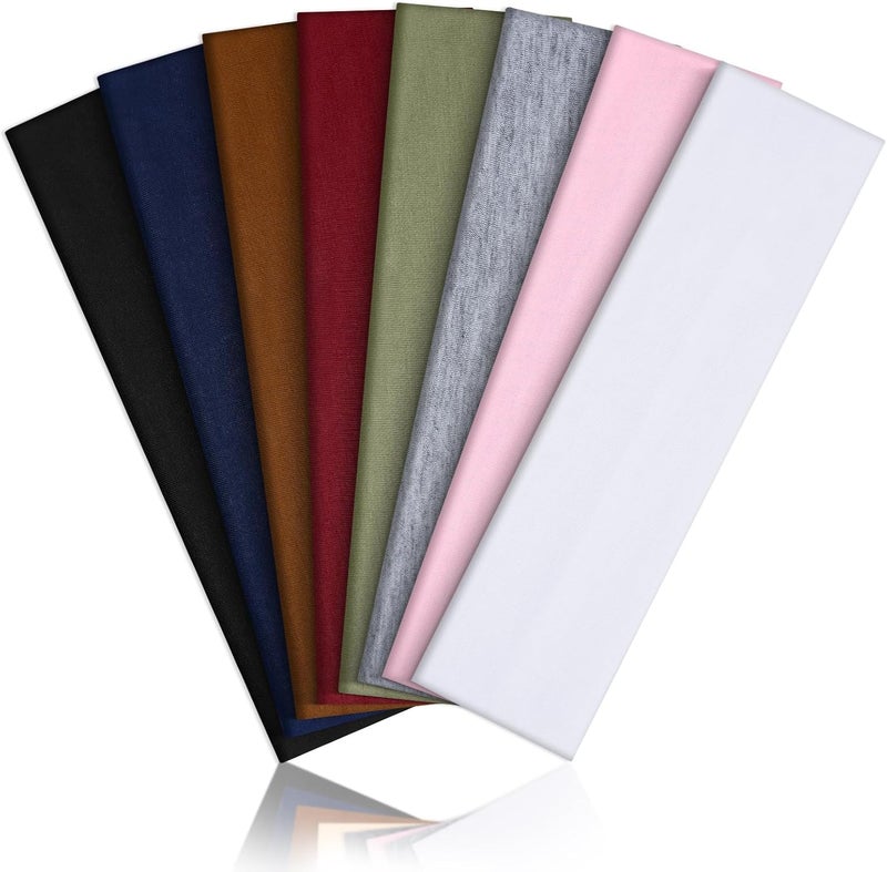 Tyfthui 8 Pack Headbands for Women, Elastic Soft Hair Bands Non Slip Women's Fashion Headbands for Daily Workout Yoga Running - Image 1
