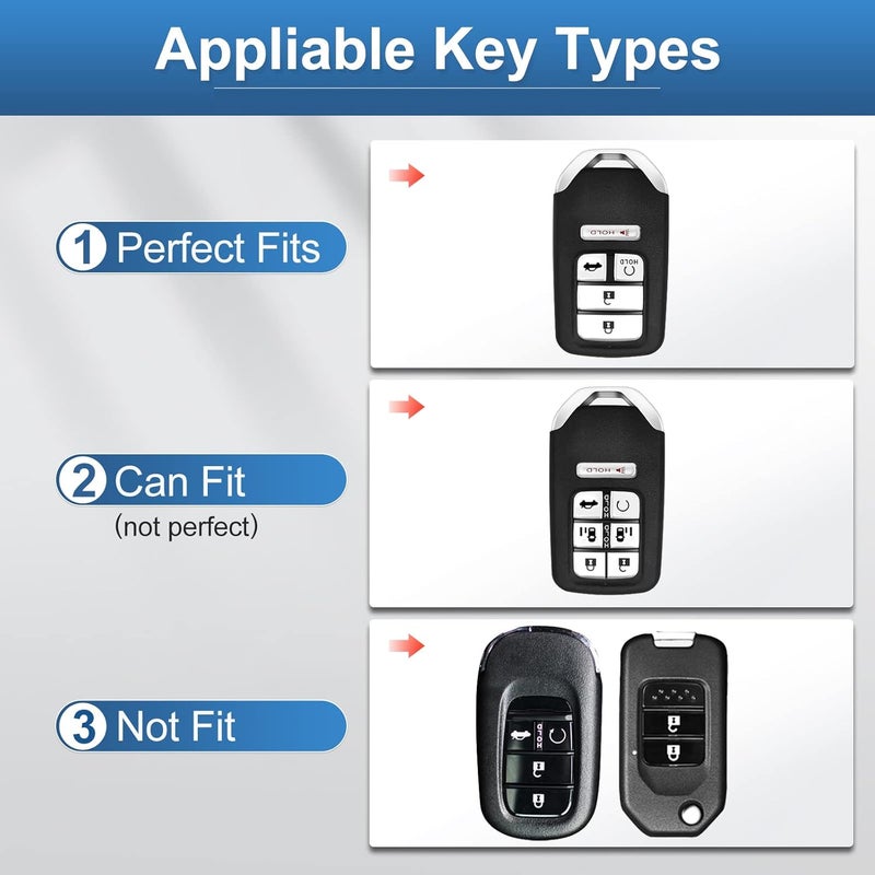 YO&YOYE Honda Key Fob Cover with Keychain - Image 2