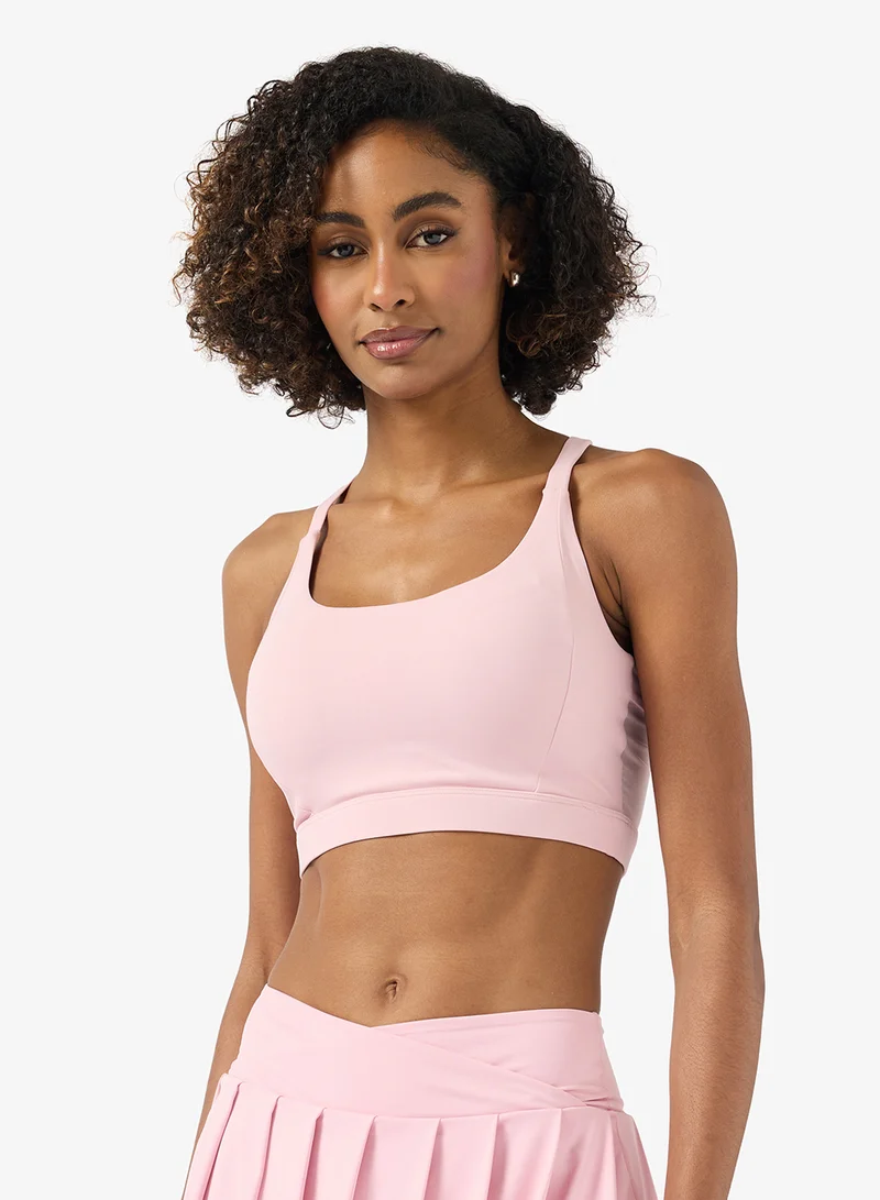 Medium Support Sports Bra with Mesh Detail