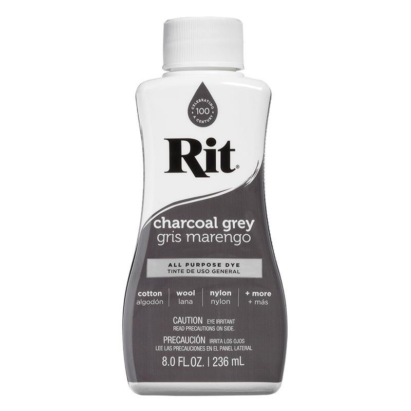 Rit All-Purpose Liquid Dye, Charcoal Grey , 8 oz - Image 1