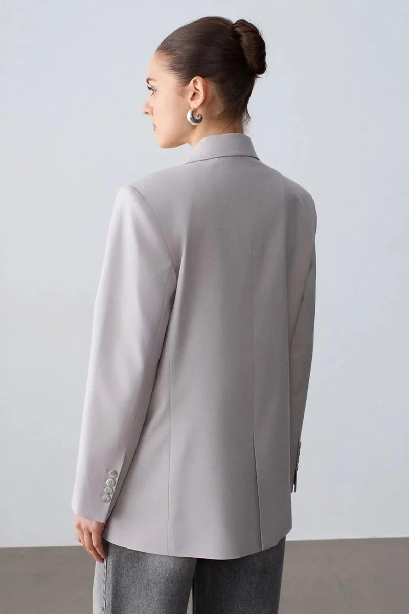 ديلفين DILVIN Long Crepe Blazer Jacket