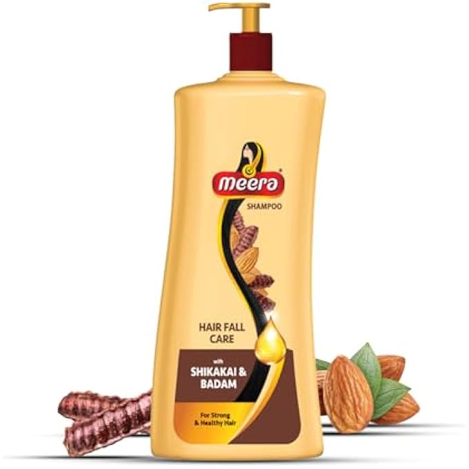 MEERA HAIR FALL CARE SHAMPOO WITH SHIKAKAI & BADAM FOR STRONG & HEALTHY HAIR, 340 ML - Image 1