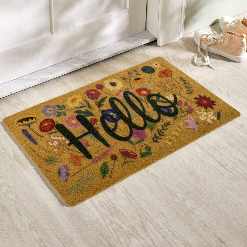 Eohak Spring Welcome Door Mats with Non-Slip Backing Flower Seasonal Door Mat for Farmhouse Door Mat Decoration 17 x 29 Inch - Image 4