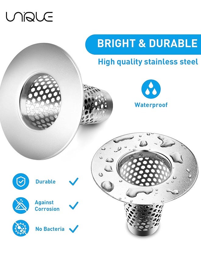 Unique 2PCS Bathroom Sink Drain Strainers, 1" Small Conical Premium Stainless Steel Porous Hair Catcher, Drainer Filter, Fit for 1.20"-1.60", Depth Than 1.60" Drain Hole  - Image 4