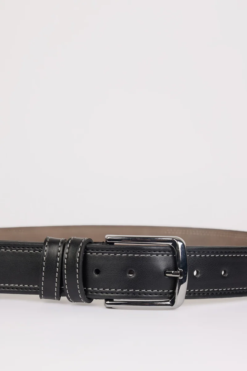 Defacto  Man Rectangle Clasp Faux Leather Denim Belt for Men | Best Price UAE