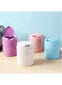 Mini Desk Trash Can with Lid, Small Desktop Countertop Waste Basket Garbage Bin for Office Bathroom Vanity, Tabletop or Coffee Table Kitchen Storage (Purple) - pzsku/Z160234CF6F6C245CFEE9Z/45/_/1703322469/0e5042db-002b-4b3d-a1ce-44a30bc442de