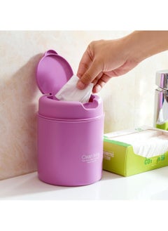 Mini Desk Trash Can with Lid, Small Desktop Countertop Waste Basket Garbage Bin for Office Bathroom Vanity, Tabletop or Coffee Table Kitchen Storage (Purple) - pzsku/Z160234CF6F6C245CFEE9Z/45/_/1703322469/8b092326-4d88-4324-9b78-2aa202ae88dc