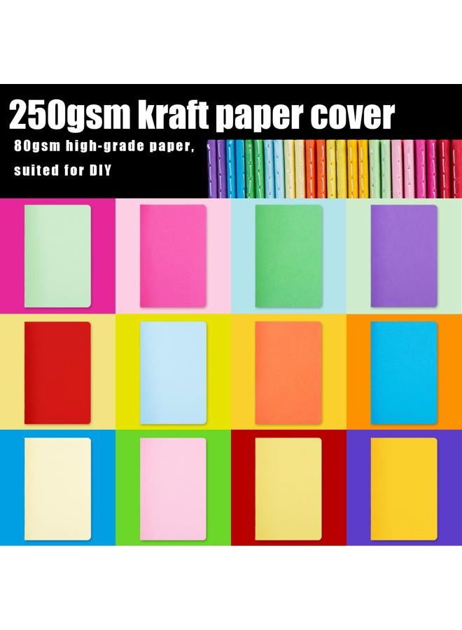 Koogel 24 Pack Pocket Notebooks, Blank Pocket Notepads 3.5 x 5.5 Inch Memo Notepad Bulk 48 Pages of each Journals for Traveler Kids Students School Office Supplies 12 Colors - Image 2