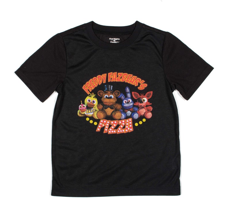 INTIMO طقم بيجامة قصير 'بيتزا بلاشي' من خمس ليالٍ عند فريدي، أسود، XL - Image 3