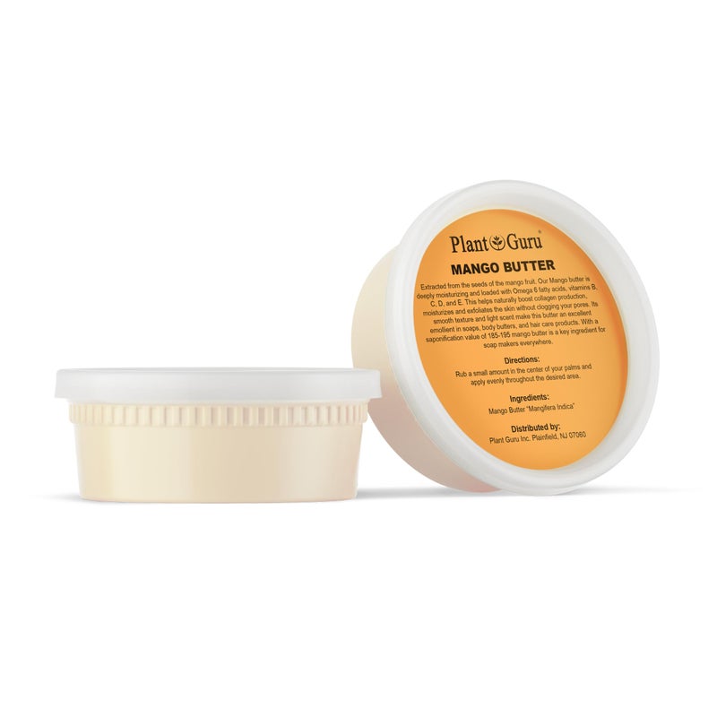 Plant Guru Raw Mango Butter 8 oz. - 100% Pure Natural Unrefined - Great for Skin, Body and Hair Growth. DIY Soap Making, Body Butter, Lotions and Creams. - Image 3