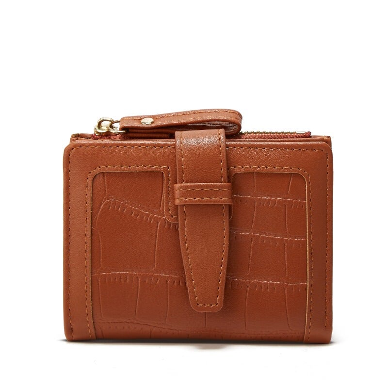 Multifunctional Solid Color PU Leather Wallet, RFID Blocking Design Portable Daily Storage Purse for Cards Cash Coin Business Use - Image 1