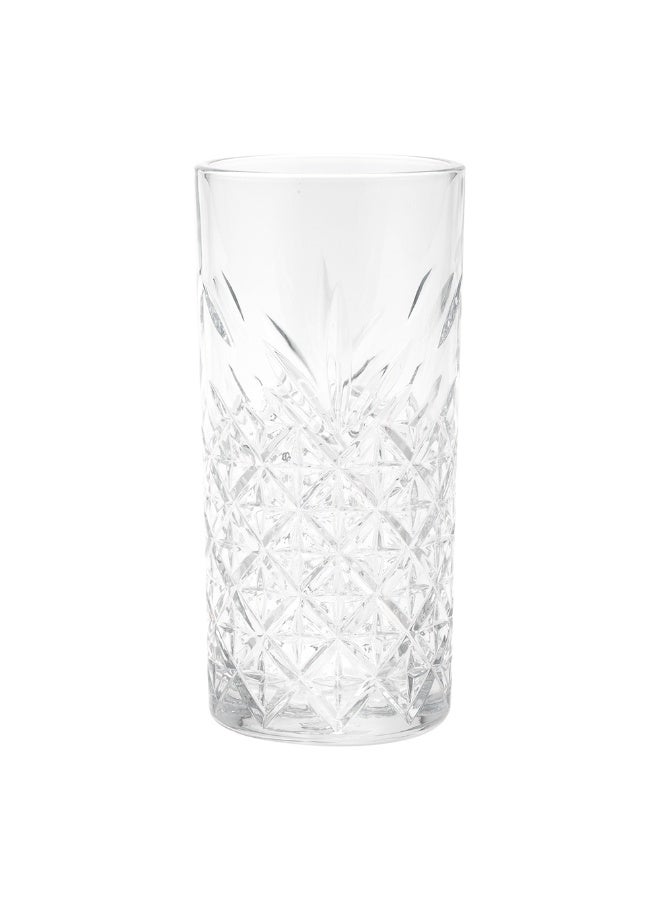 Restaurantware كؤوس هاي بال 10 أونصات الخالدة، مجموعة من 6 كؤوس مشروبات مزخرفة - آمنة للغسل في غسالة الصحون، مقاومة للكسر، كؤوس مياه زجاجية شفافة، خالية من الرصاص، للعصائر أو الكوكتيلات - Image 1