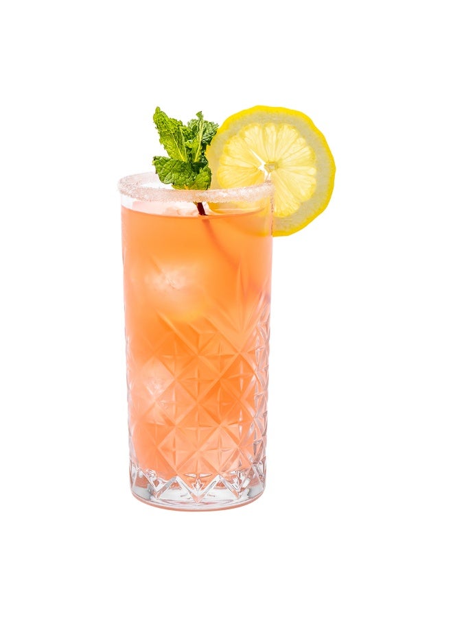 Restaurantware كؤوس هاي بال 10 أونصات الخالدة، مجموعة من 6 كؤوس مشروبات مزخرفة - آمنة للغسل في غسالة الصحون، مقاومة للكسر، كؤوس مياه زجاجية شفافة، خالية من الرصاص، للعصائر أو الكوكتيلات - Image 2