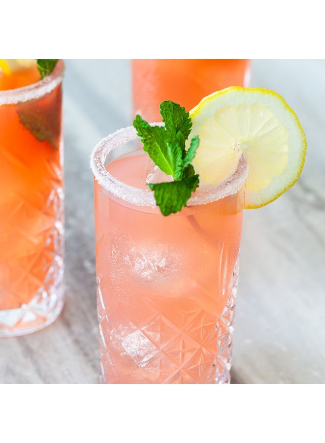 Restaurantware كؤوس هاي بال 10 أونصات الخالدة، مجموعة من 6 كؤوس مشروبات مزخرفة - آمنة للغسل في غسالة الصحون، مقاومة للكسر، كؤوس مياه زجاجية شفافة، خالية من الرصاص، للعصائر أو الكوكتيلات - Image 3