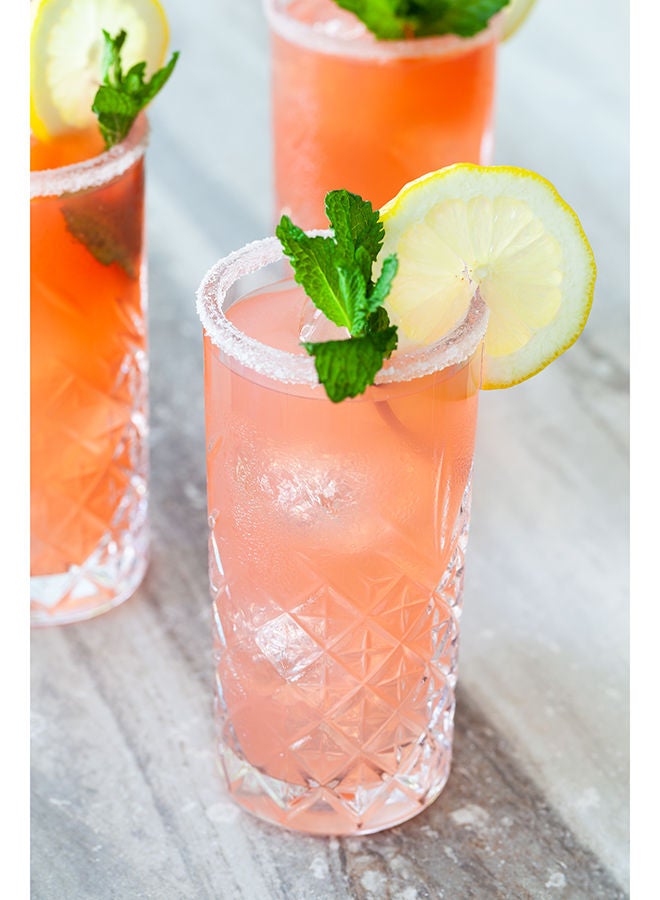 Restaurantware كؤوس هاي بال 10 أونصات الخالدة، مجموعة من 6 كؤوس مشروبات مزخرفة - آمنة للغسل في غسالة الصحون، مقاومة للكسر، كؤوس مياه زجاجية شفافة، خالية من الرصاص، للعصائر أو الكوكتيلات - Image 5