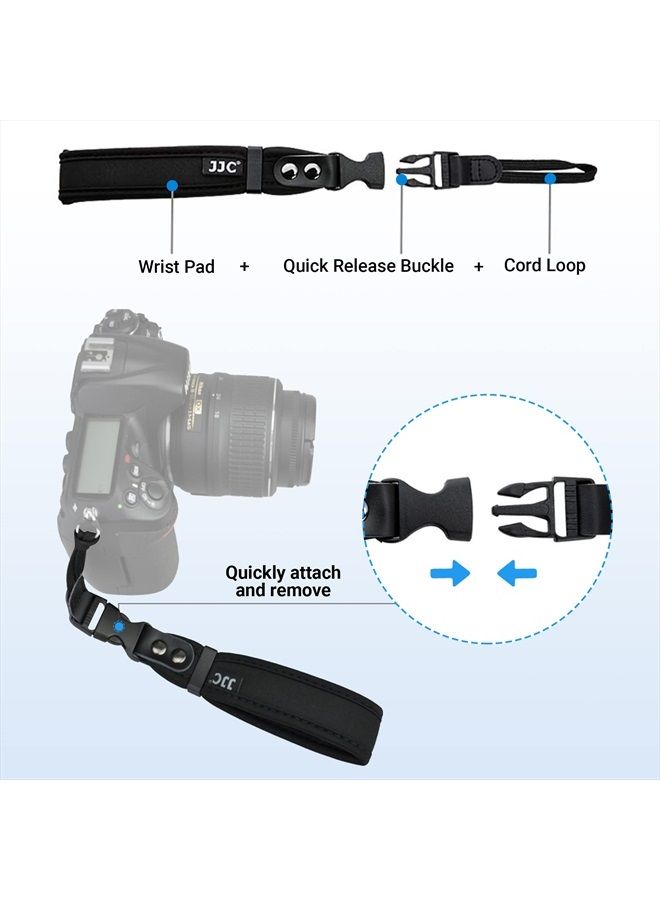 JJC Soft Camera Hand Strap Wrist Strap for Canon Rebel T7 T6 T8i SL3 90D EOS R R10 RP M50 M6 Nikon D3500 D5600 D750 Z5 Z6 Z7 Z50 Z30 Sony ZV-E1 A6000 A6100 A6400 A7 A7S Fuji X-T5 X-T4 X-T30 X-E4 &More - Image 3
