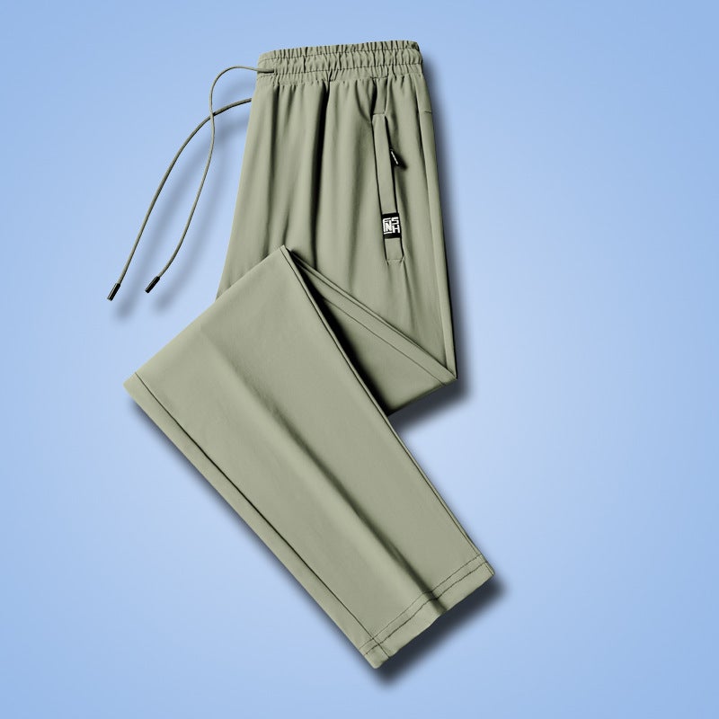 Straight-Leg Men'S Casual Pants Long Pants Youth Trendy 2025 Ice Silk Long Pants Sports Pants Women