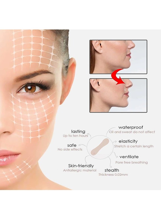 Ant 40 Piece Face Lift Tape V Shaped Invisible Face Stickers Double Chin V Line Lifting Patch Tighten Hide Wrinkles Around The Eyes Neck Lifting Saggy Skin Make Up Tools - Image 4