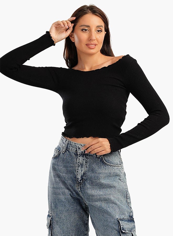 Carina Off Shoulder Frilled Top - Image 1