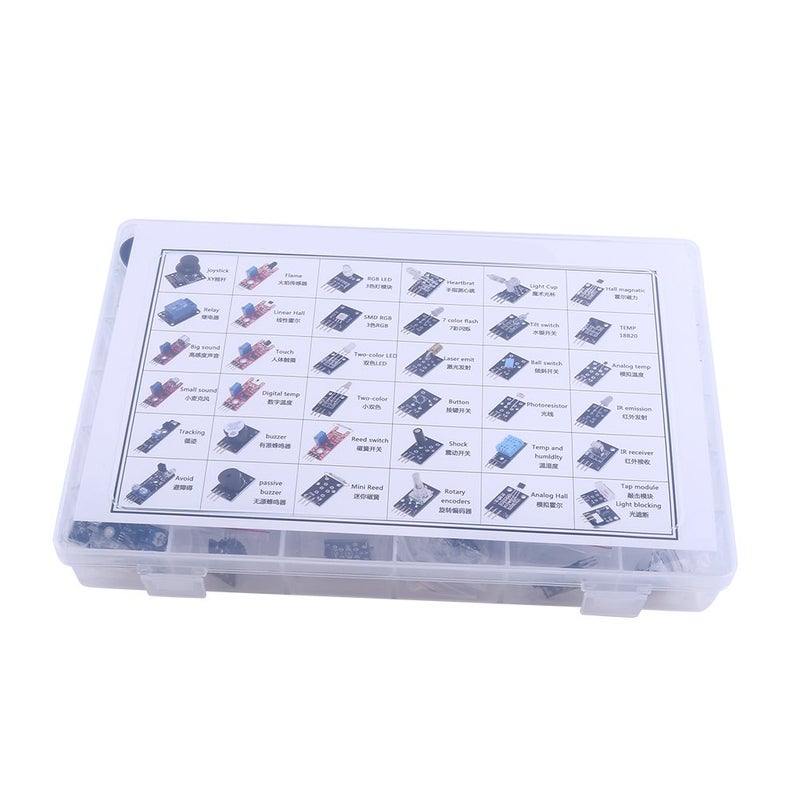 37 In 1 Sensor Modules Starter Kit For Arduino MCU Learning With Protective Case - Image 2
