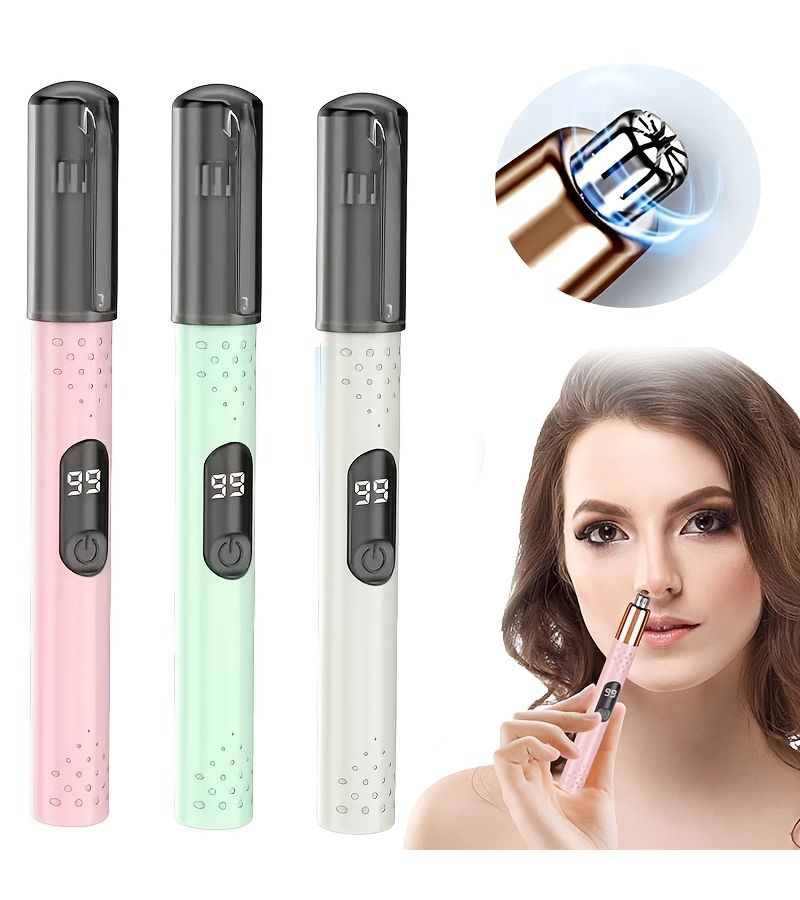 Ladies Hair Trimmer FY011FS Mini Nose Ear Trimmer USB Rechargeable Portable Personal Grooming Tool for Travel Daily Use - Image 1
