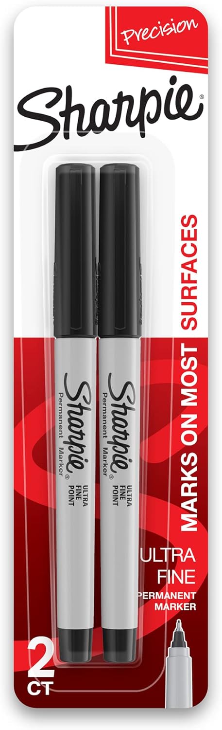 Sharpie ماركر شاربى 37161PP دائم نقطة دقيقة سوداء 2 عدد - Image 1