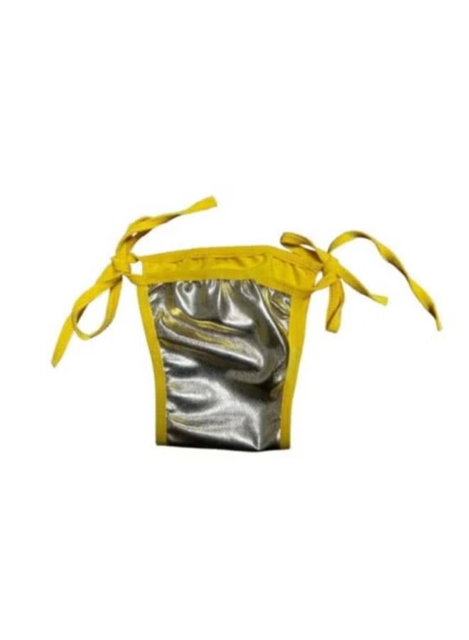 Women's Metallic Triangle Bikini Top Halter Tie Side Swimsuit Set 2 Piece Bathing Suits NO: 34  - Image 2