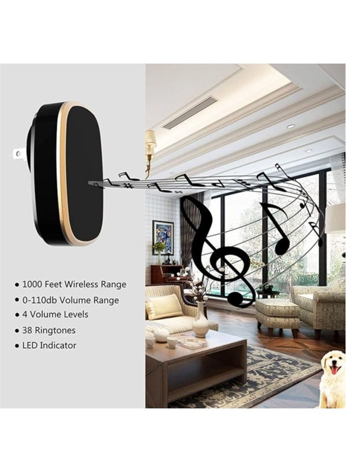 Generic - Wireless Doorbell Chime - 300 Meters Long Range Wireless Doorbell Waterproof Outdoor Home Intelligent Door Bell Chime - Image 1