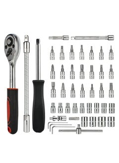 Nexllent 46 In 1 Pcs Tool Kit Screwdriver and Socket SetHand Tool Kit Wrench Set Multi Purpose Combination Tool Case Precision Socket SetBike Tool Kit Set All Bike Car Tool Kit Set Multicolour  - Image 4
