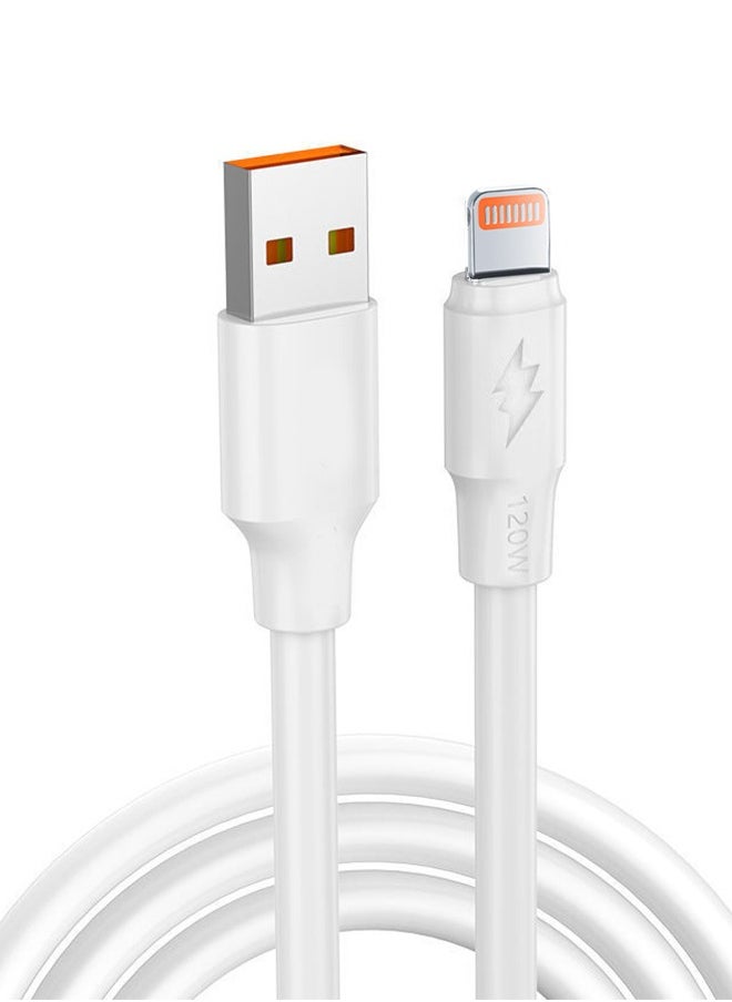 HY - USB to Lightning Cable 1M white, 120W Power Delivery PD Fast charge Cable USB to Lightning for iPhone 14/13/12/11 Pro 14/13/12/11Pro Max 14/13/12/11Plus, iPad - Image 1