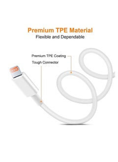 HY USB to Lightning Cable 1M white, 120W Power Delivery PD Fast charge Cable USB to Lightning for iPhone 14/13/12/11 Pro 14/13/12/11Pro Max 14/13/12/11Plus, iPad  - Image 4