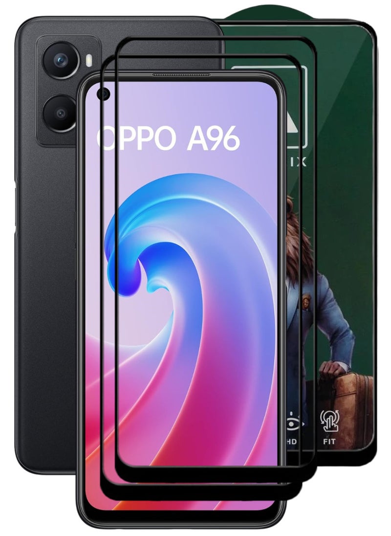 ACLIX 2 Pieces Antistatic ESD Dustproof Premium Quality High Definition Tempered Glass Screen Protector Designed For Oppo A96 - Image 1