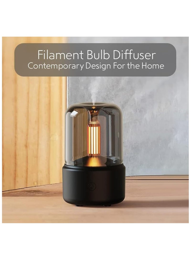 Hihonor Air Humidifier,Aromatherapy Diffuser,Ultrasonic Essential Oil Diffuser,Cool Mist Humidifier For Car Office Bedroom Home Auto-Off（Black） - Image 2