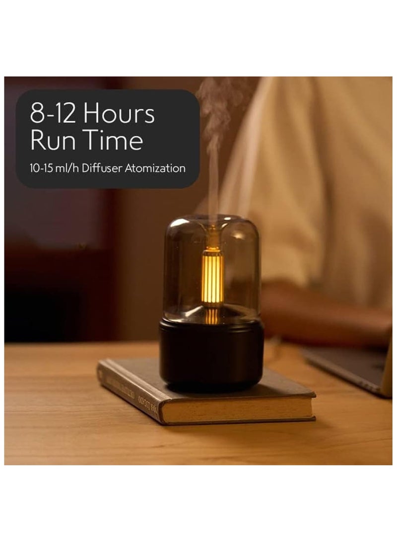 Hihonor Air Humidifier,Aromatherapy Diffuser,Ultrasonic Essential Oil Diffuser,Cool Mist Humidifier For Car Office Bedroom Home Auto-Off（Black） - Image 5