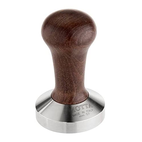 Motta 8170/M Professional Flat Base Coffee Tamper, 57mm, Brown Handle - Image 4