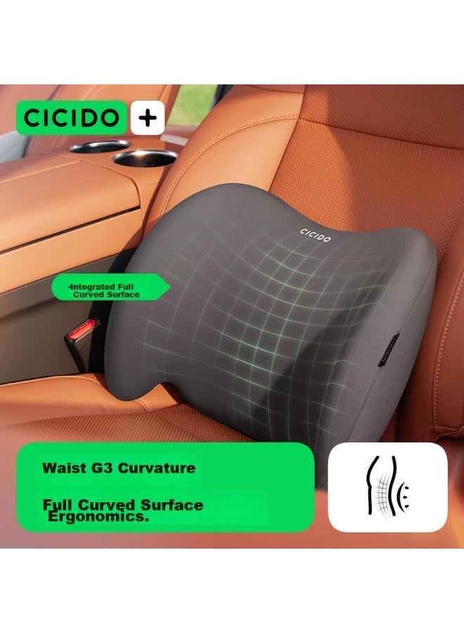 Cicido Car Lumbar Support, Back Cushion For Office, Car Seat Backrest, Car Backrest Pillow, Driving Lumbar Support - Image 5